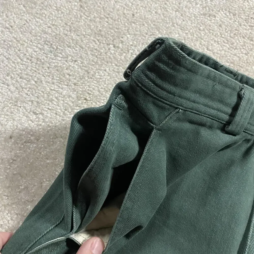 VTG 80s North Face Pants Mens 30x31* Green Cotton Canvas Twill Sample Tag